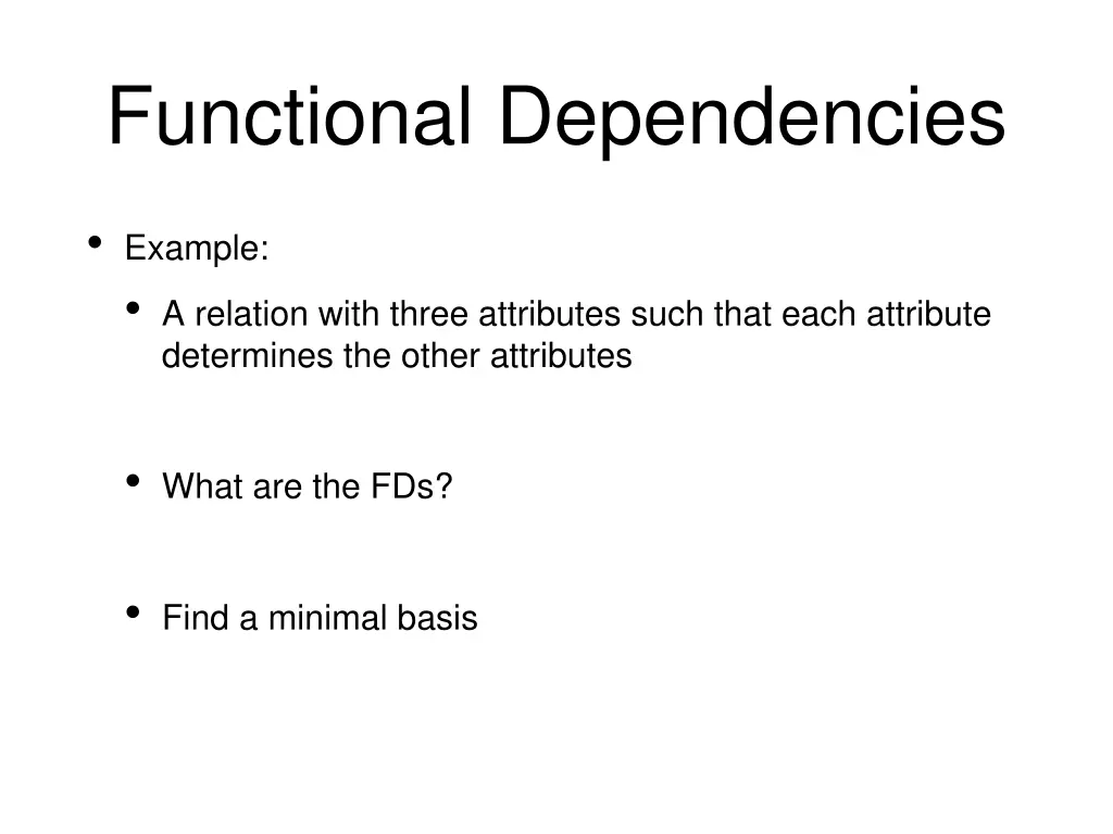 functional dependencies 24
