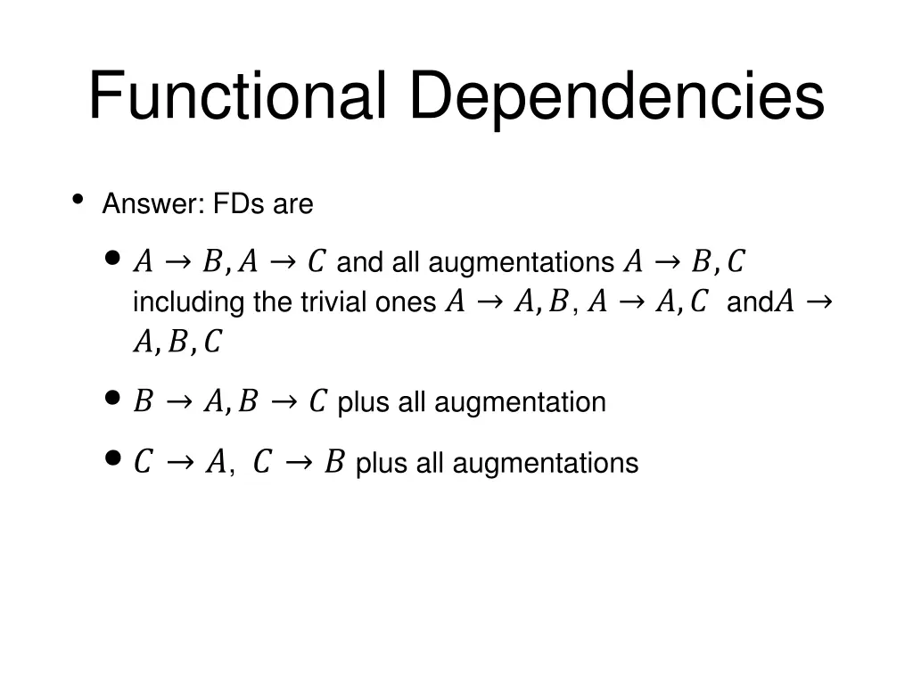 functional dependencies 25