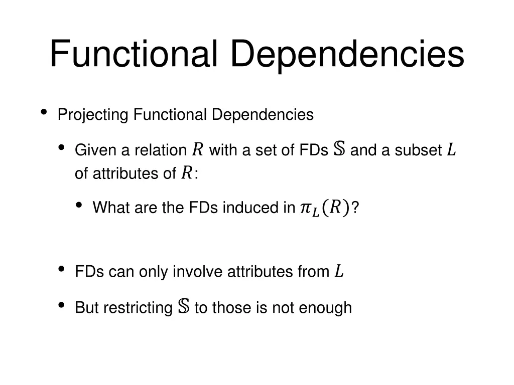 functional dependencies 29