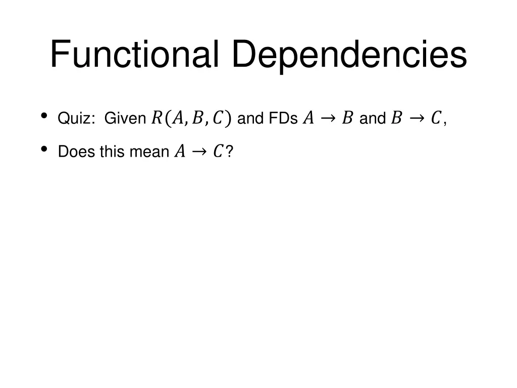 functional dependencies 4