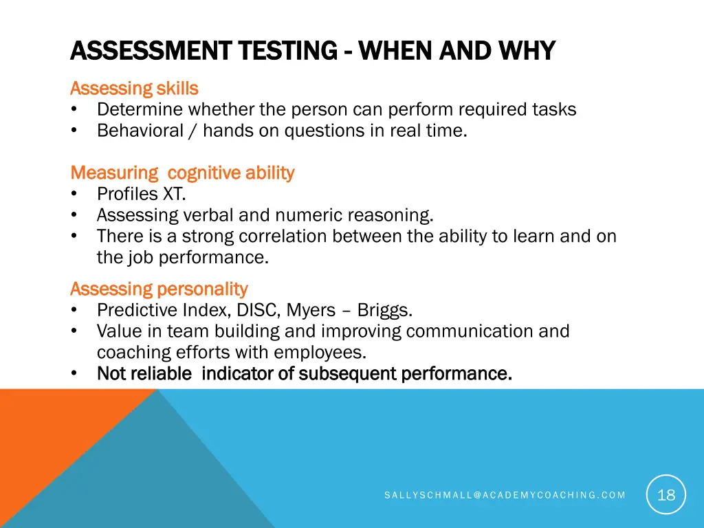 assessment assessment testing