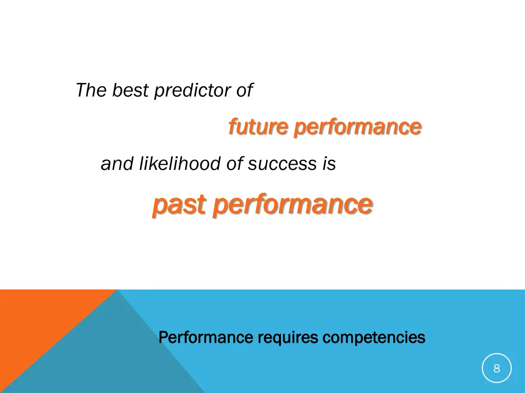 the best predictor of