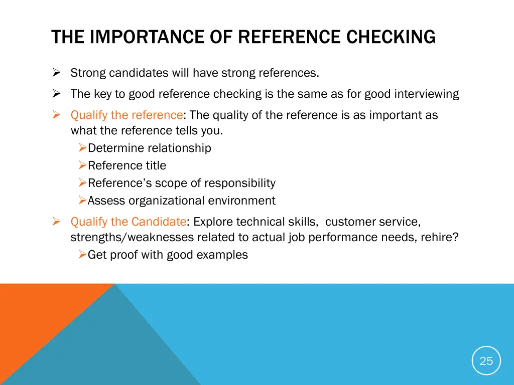 the importance of reference checking