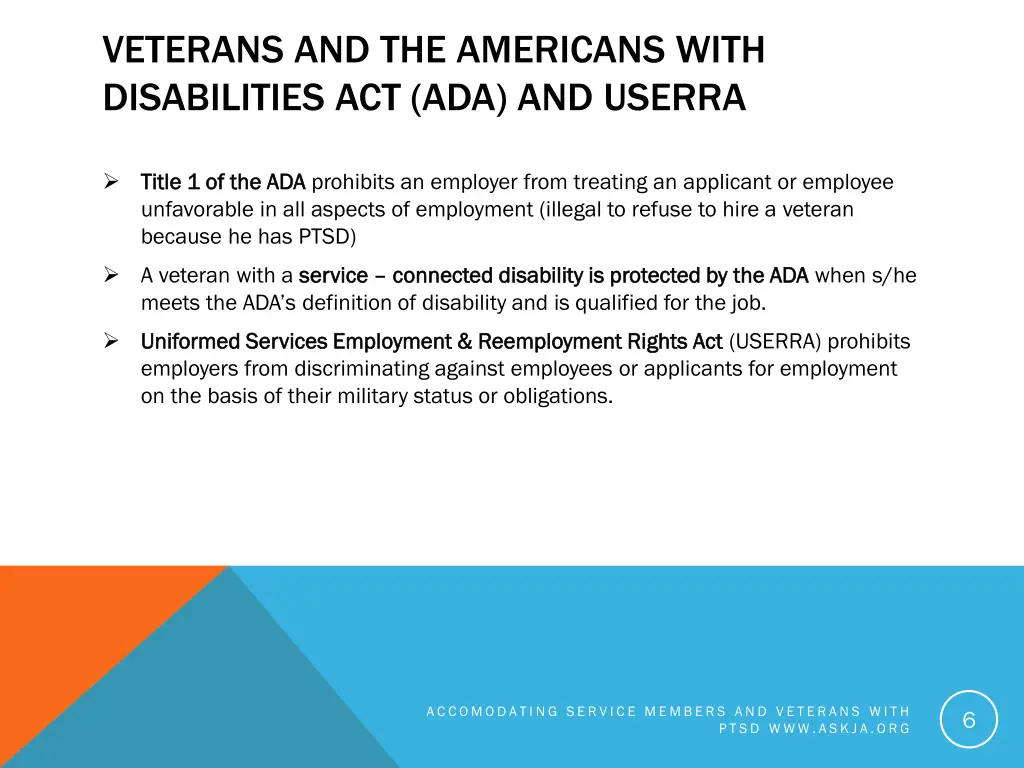 veterans and the americans with disabilities