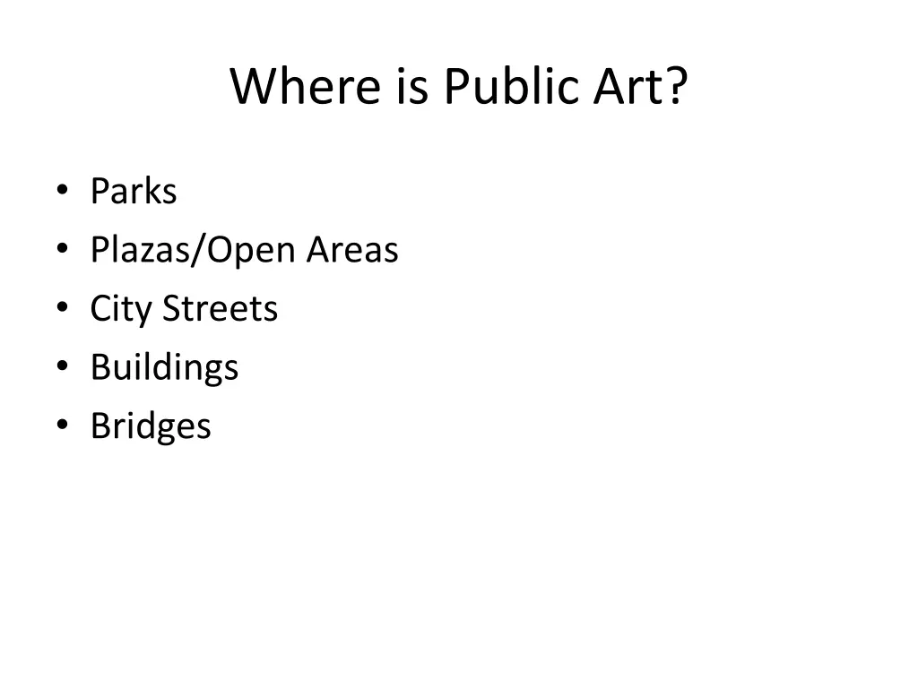 where is public art
