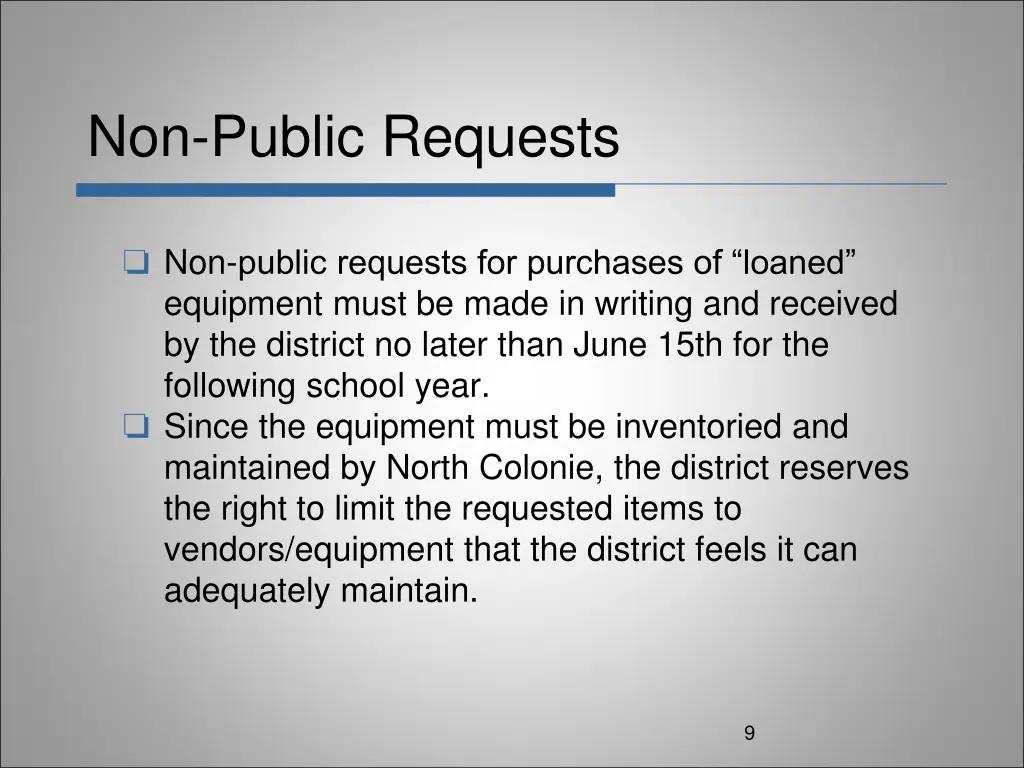 non public requests