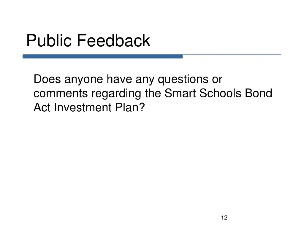 public feedback