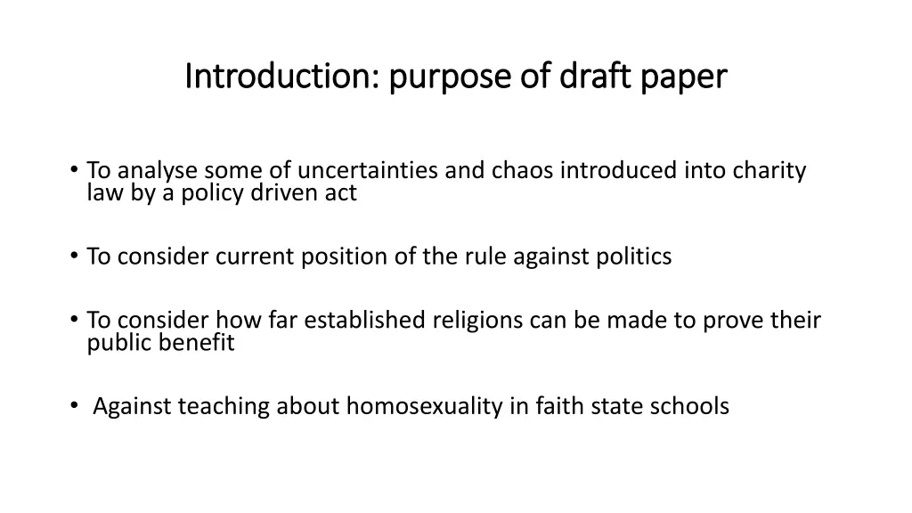introduction purpose of draft paper introduction