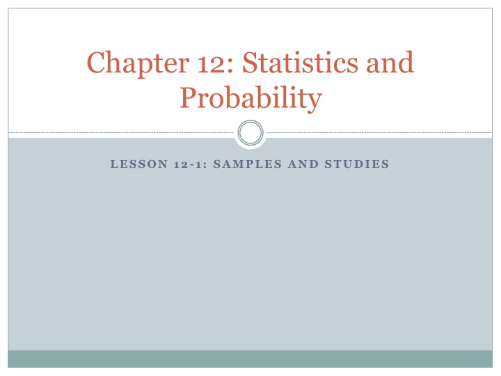 chapter 12 statistics and probability