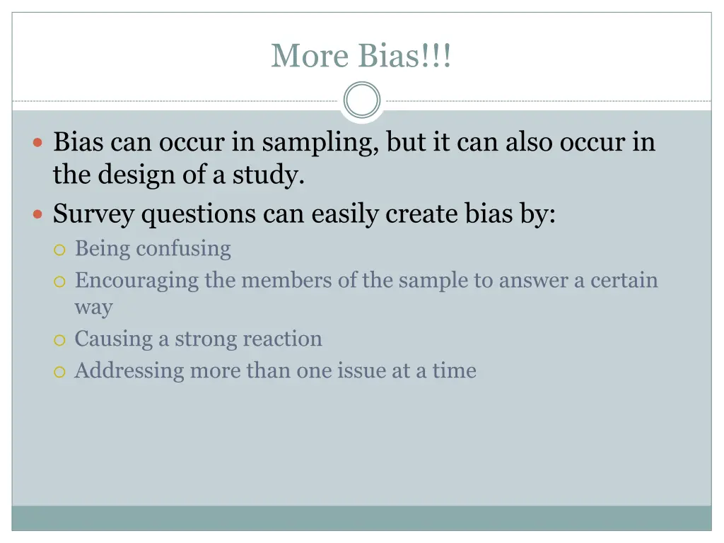 more bias