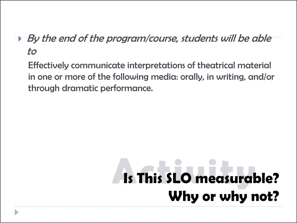 by the end of the program course students will