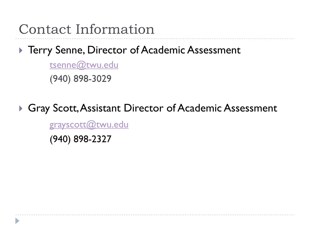 contact information