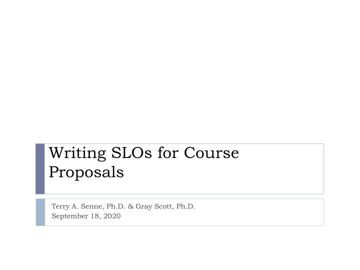 writing slos for course proposals