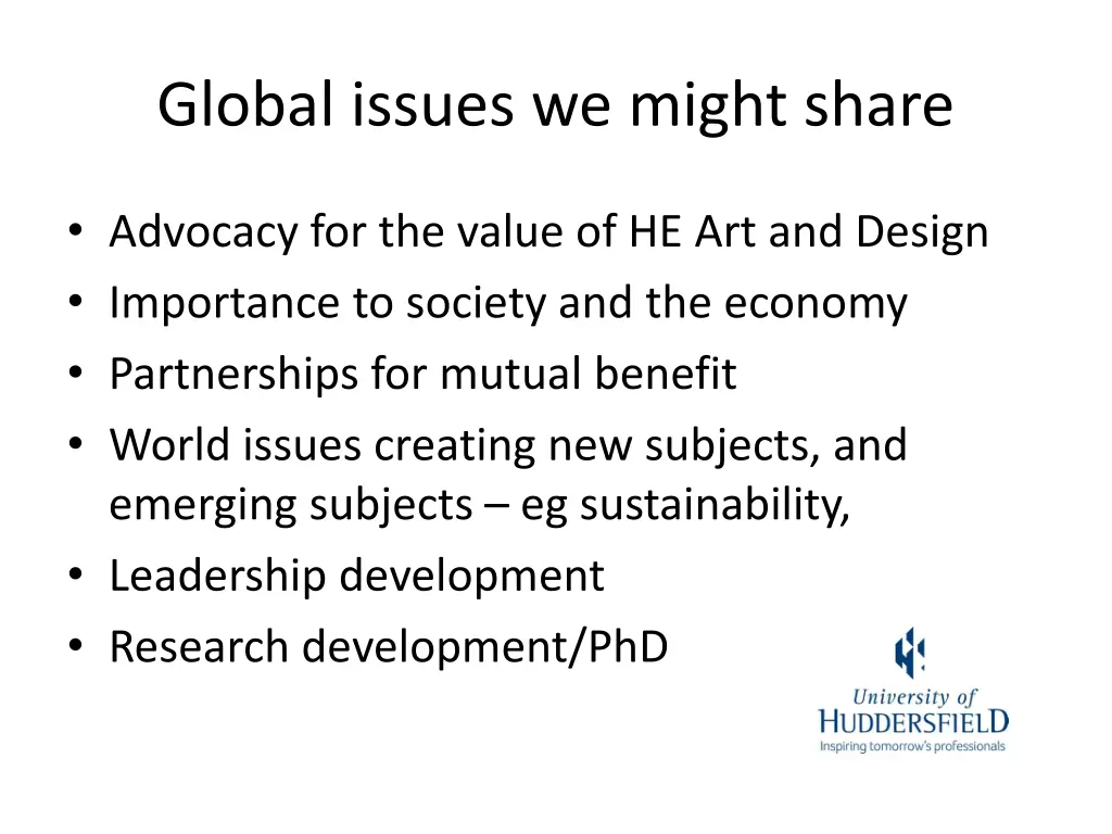 global issues we might share