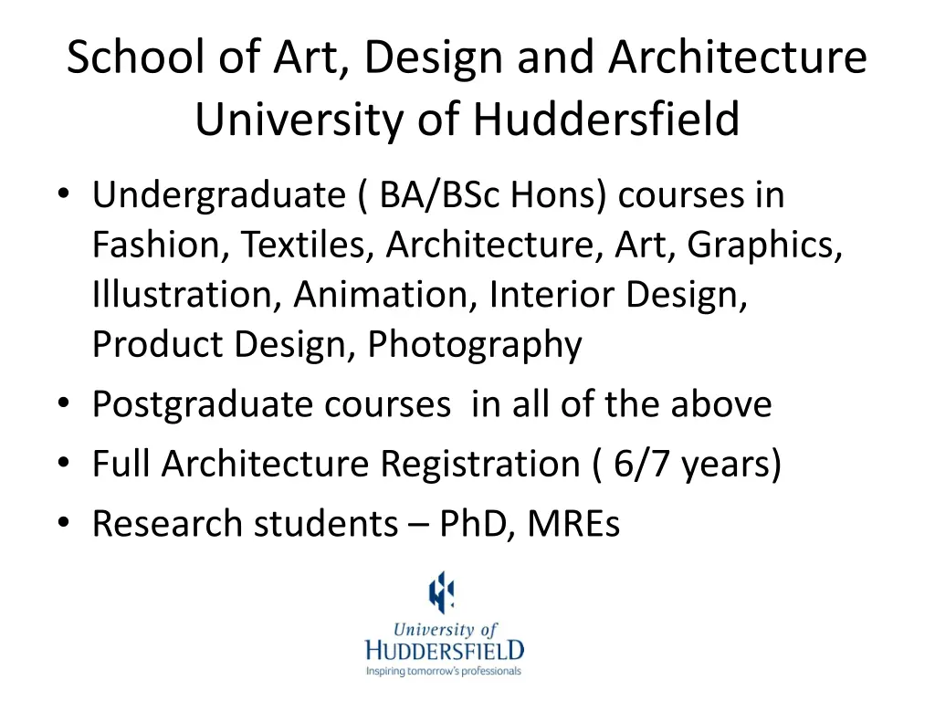 school of art design and architecture university