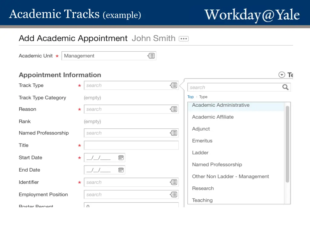 academic tracks example 1