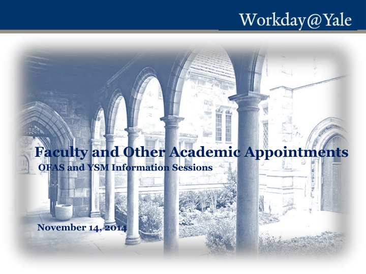faculty and other academic appointments ofas