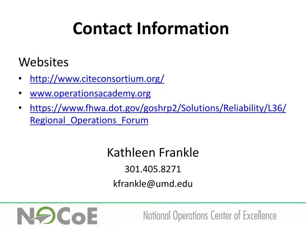 contact information