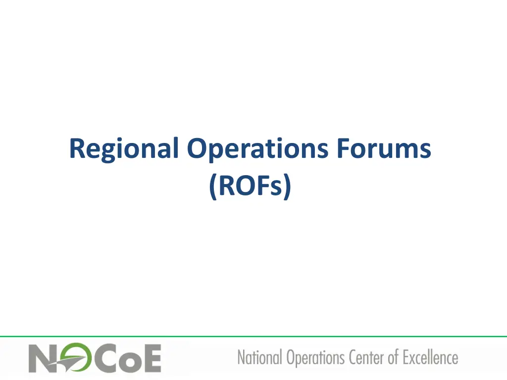 regional operations forums rofs
