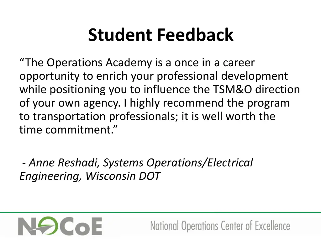 student feedback