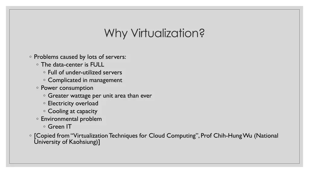 why virtualization 1