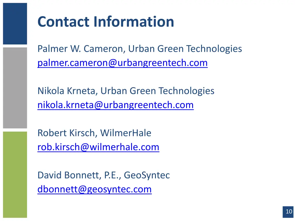 contact information