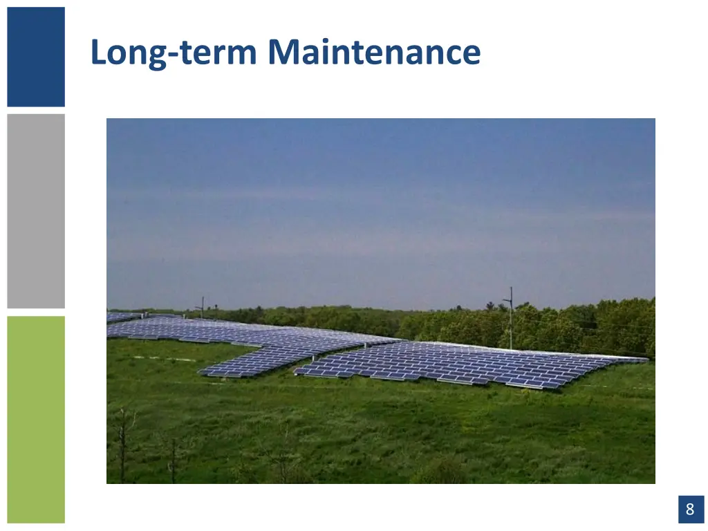 long term maintenance