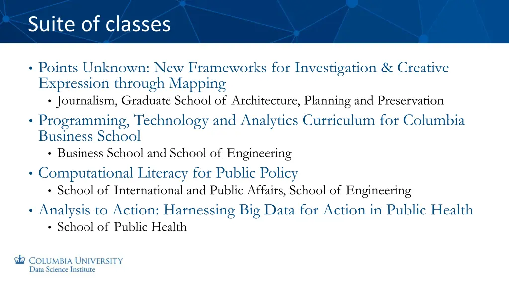 suite of classes