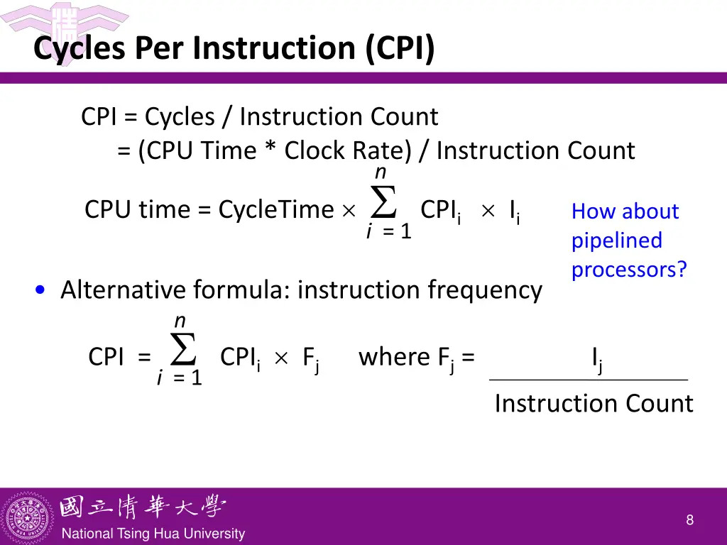 cycles per instruction cpi