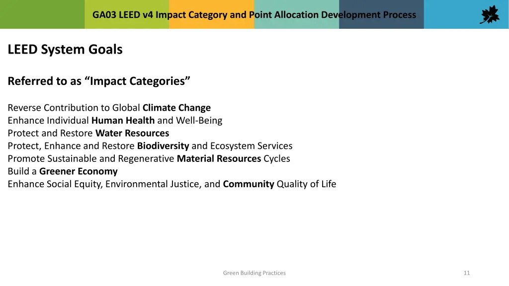 ga03 leed v4 impact category and point allocation 10