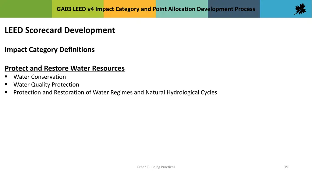 ga03 leed v4 impact category and point allocation 18