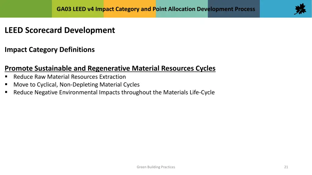 ga03 leed v4 impact category and point allocation 20