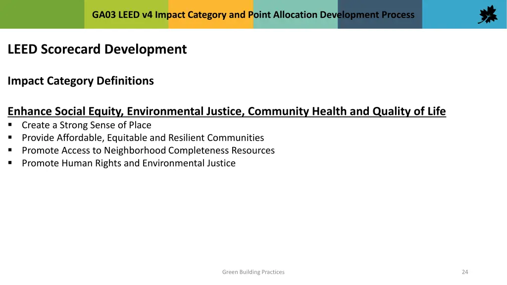 ga03 leed v4 impact category and point allocation 23