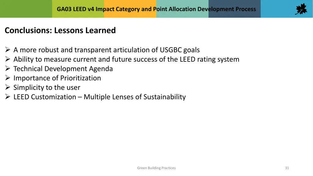 ga03 leed v4 impact category and point allocation 30