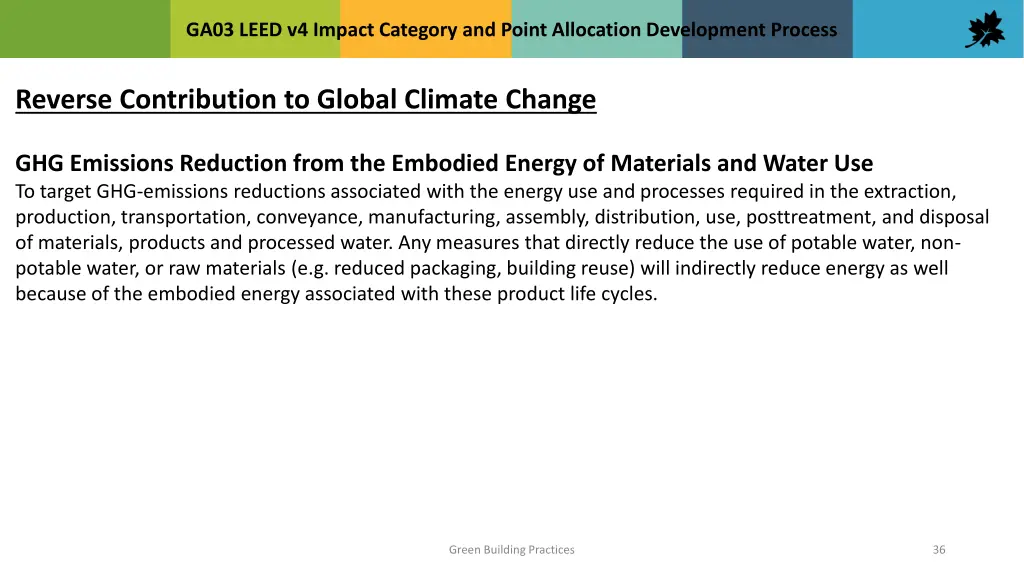 ga03 leed v4 impact category and point allocation 35