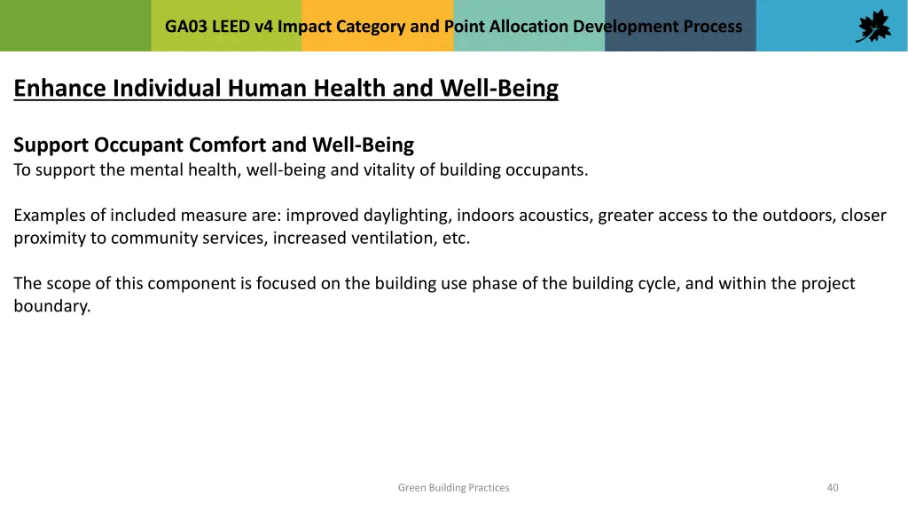 ga03 leed v4 impact category and point allocation 39