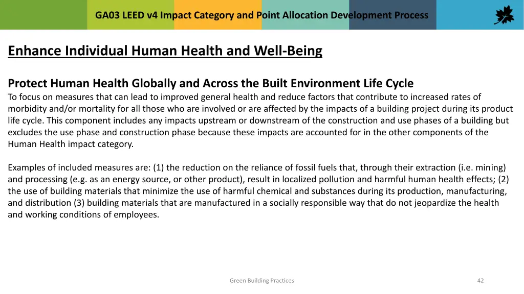 ga03 leed v4 impact category and point allocation 41