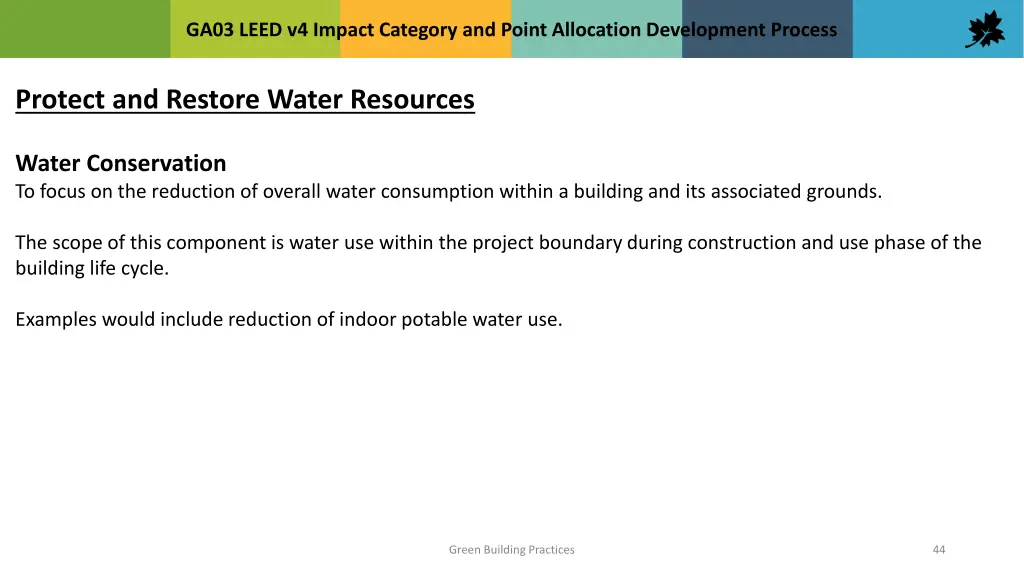 ga03 leed v4 impact category and point allocation 43