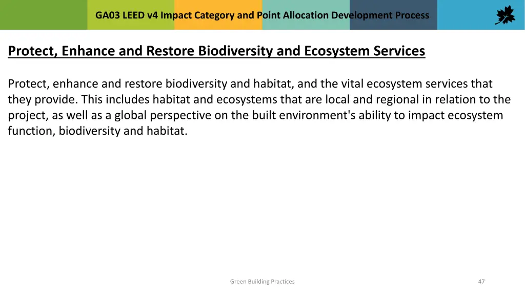 ga03 leed v4 impact category and point allocation 46