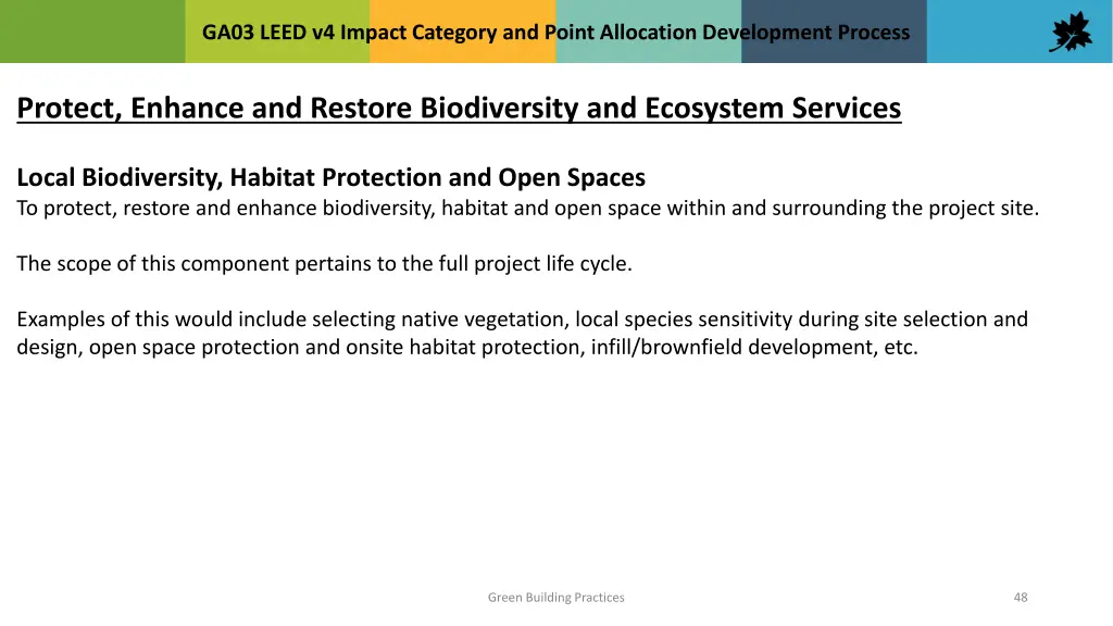 ga03 leed v4 impact category and point allocation 47