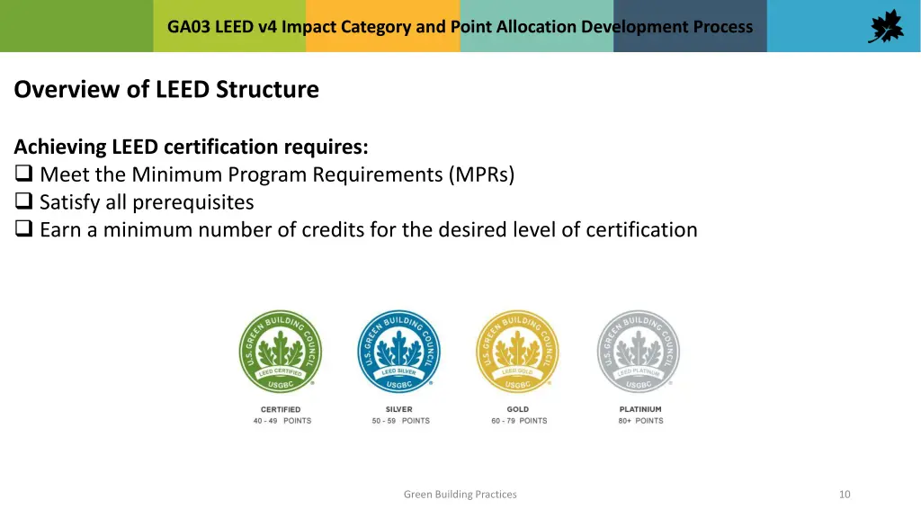 ga03 leed v4 impact category and point allocation 9