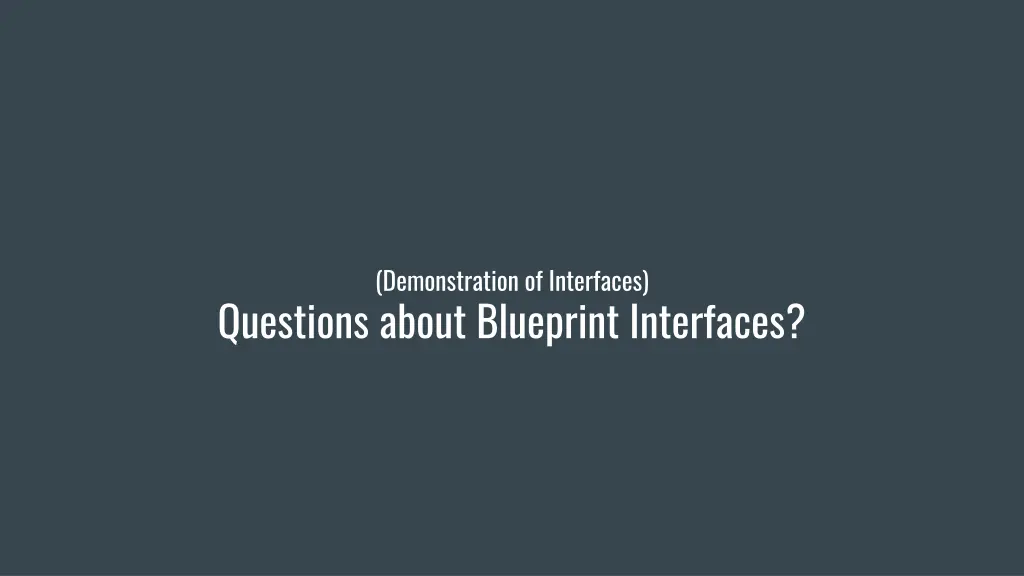 demonstration of interfaces