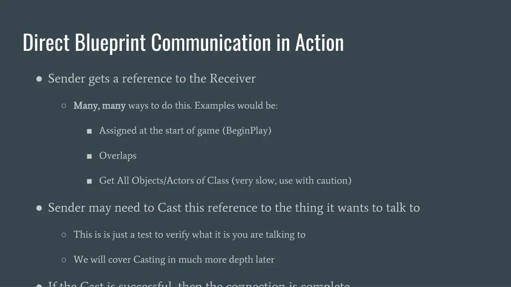 direct blueprint communication in action