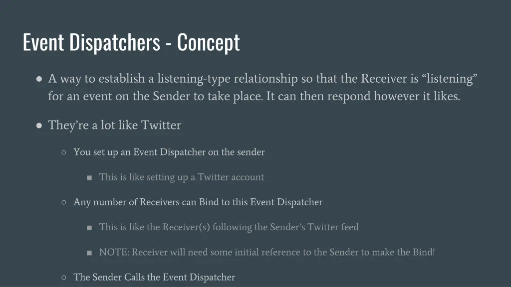 event dispatchers concept