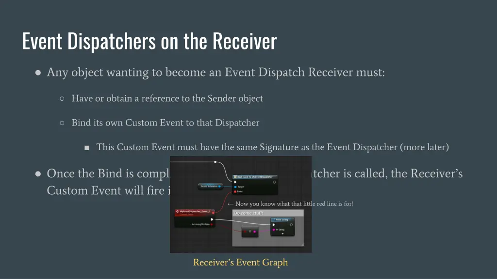 event dispatchers on the receiver