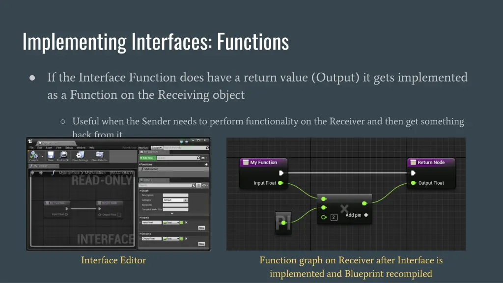 implementing interfaces functions