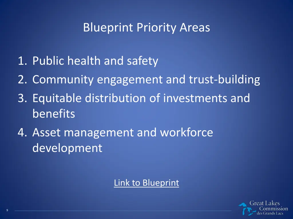 blueprint priority areas