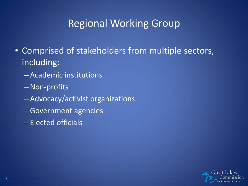 regional working group