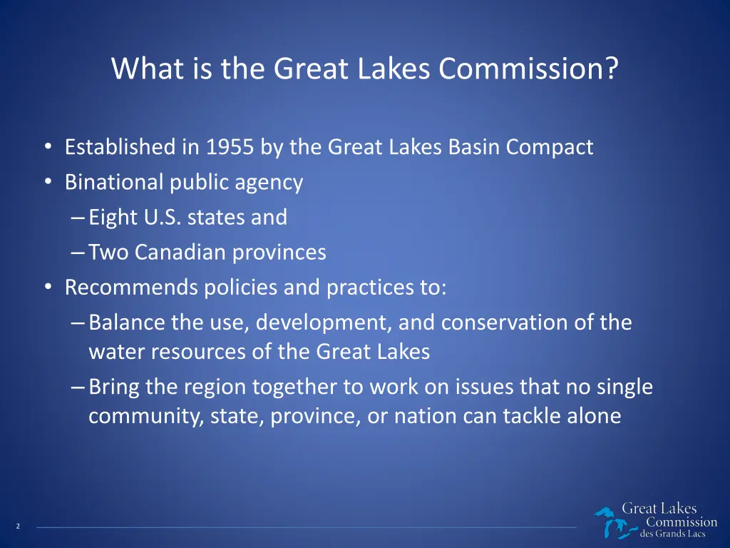 what is the great lakes commission