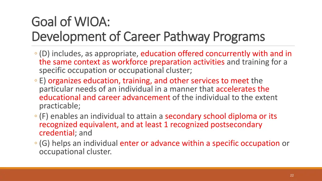 goal of wioa goal of wioa development of career 1